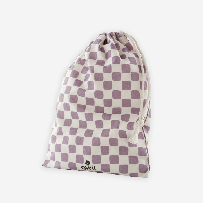 Pochon Violet coton bio 16x23cm - Avril