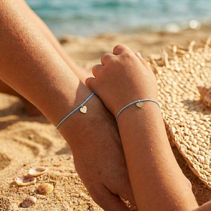 Duo de bracelets plaqué or "Petit coeur"