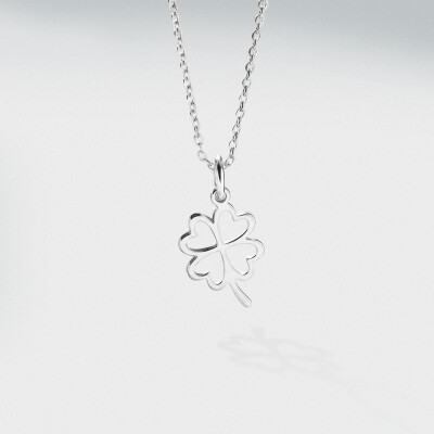 Pendentif trèfle ajouré argent 15 mm - biais
