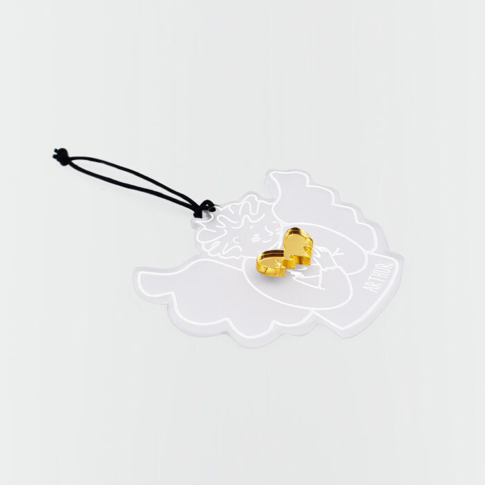 Boule de Noël personnalisée Ange Câlin acrylique gravé - HappyBulle x MyLovelyThing