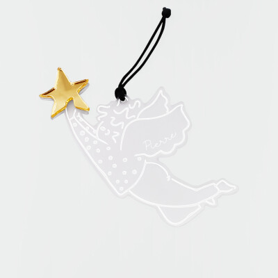 Boule de Noël personnalisée Ange Etoile acrylique gravé - HappyBulle x MyLovelyThing