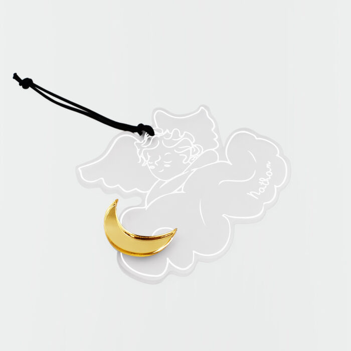 Boule de Noël personnalisée Ange Nuage acrylique givré gravé - HappyBulle x MyLovelyThing