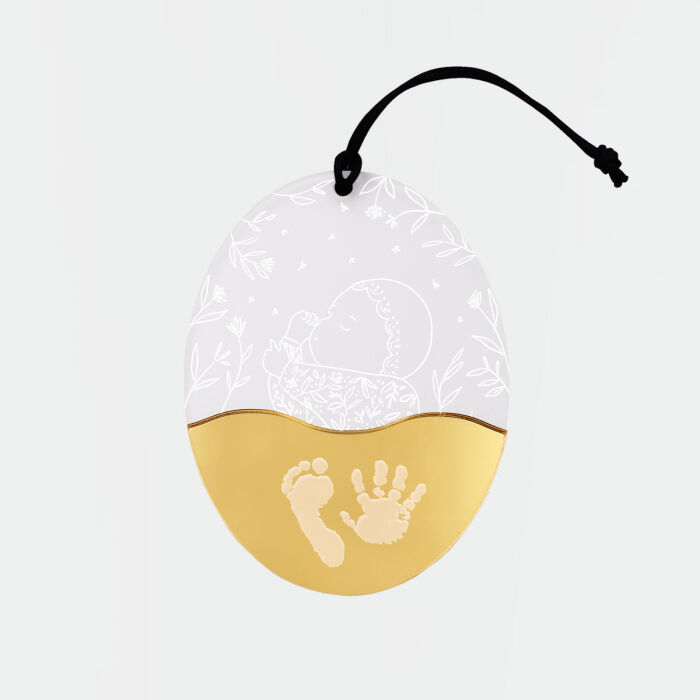 Boule de Noël personnalisée Bébé acrylique givré gravé - HappyBulle x MyLovelyThing