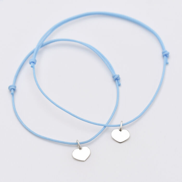 Duo de bracelets argent "Mon p'tit coeur" - 2