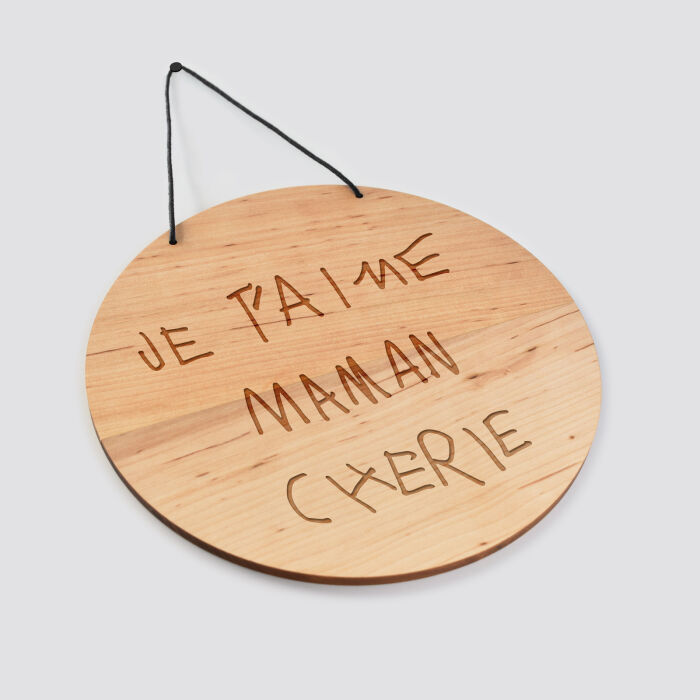 Cadre de décoration personnalisé gravé bois 17 cm - écrits
