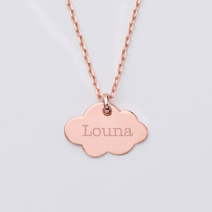 Sautoir médaille ronde argent 35 mm