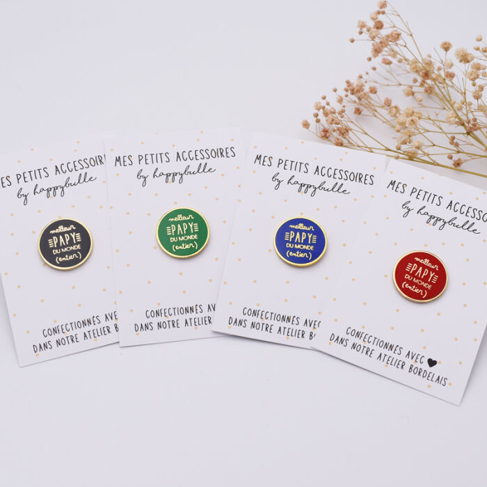 Pin's "Meilleur Papy du monde" foncé