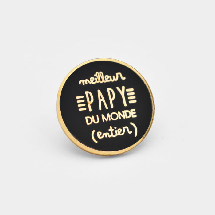 Pin's "Meilleur Papy du monde" - Pin's noir