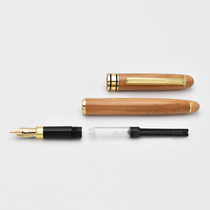 Coffret bambou personnalisé et stylo plume gravé 172x50mm - stylo plume