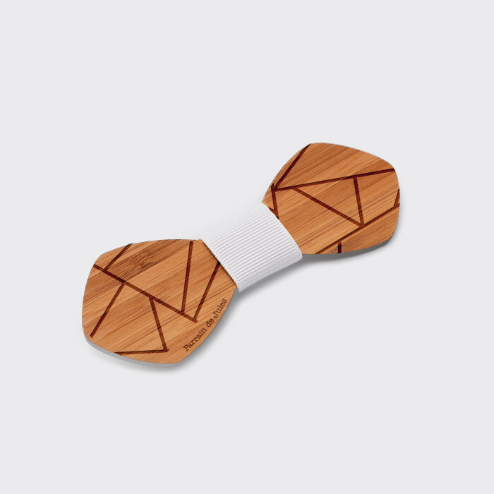 Noeud papillon gravé bois dandy - pattern