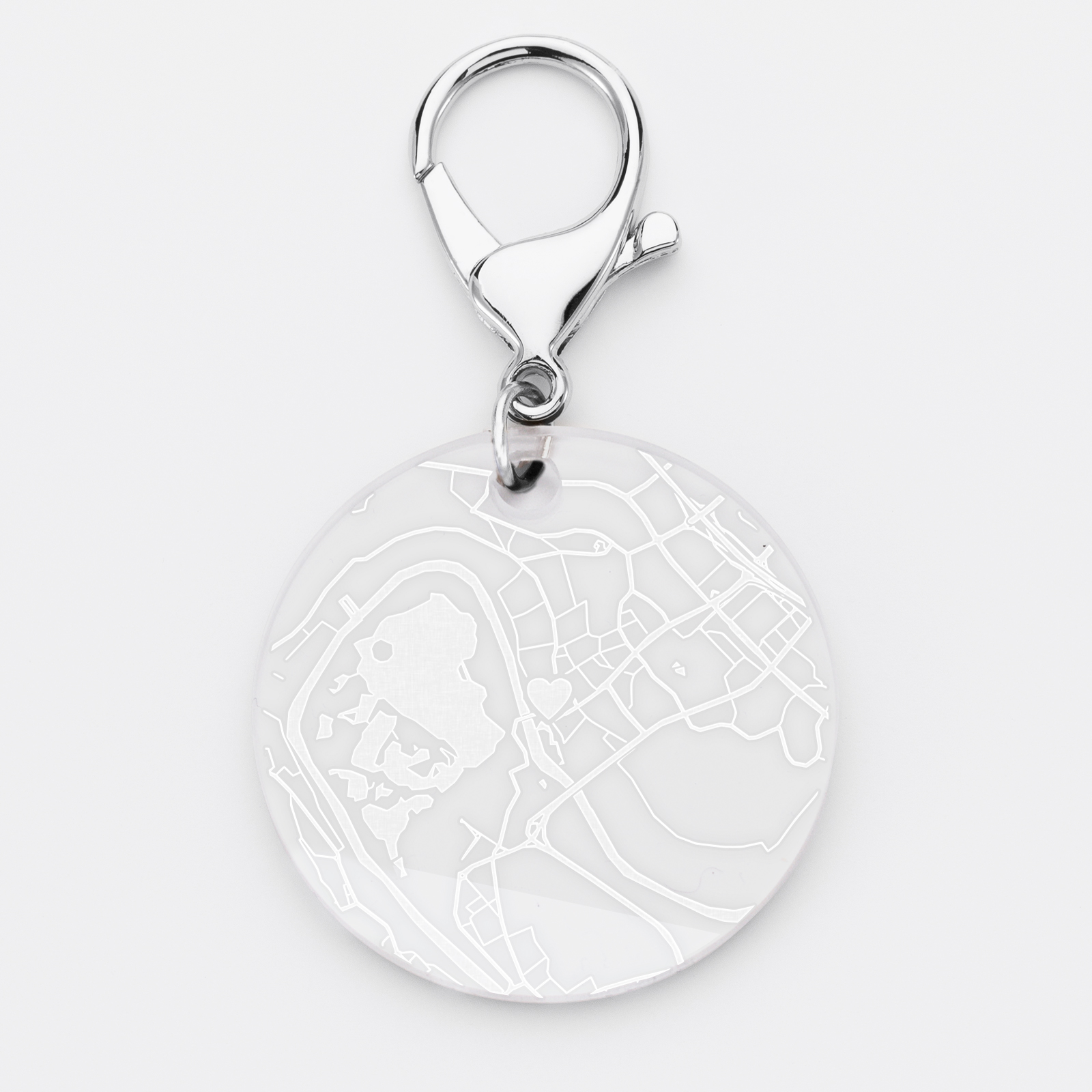 Personalised 'Geo map' key ring with 