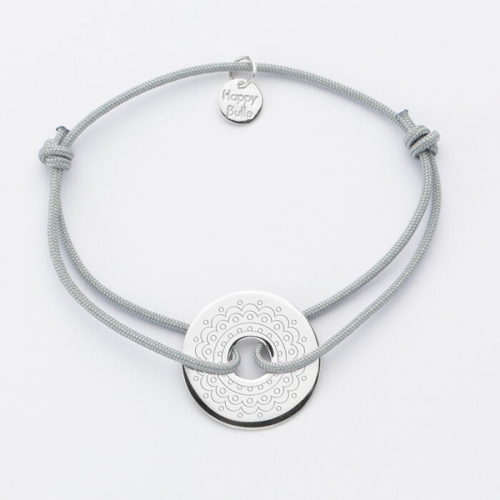 Bracelet personnalisé médaille gravée argent cible 20mm ornements imp