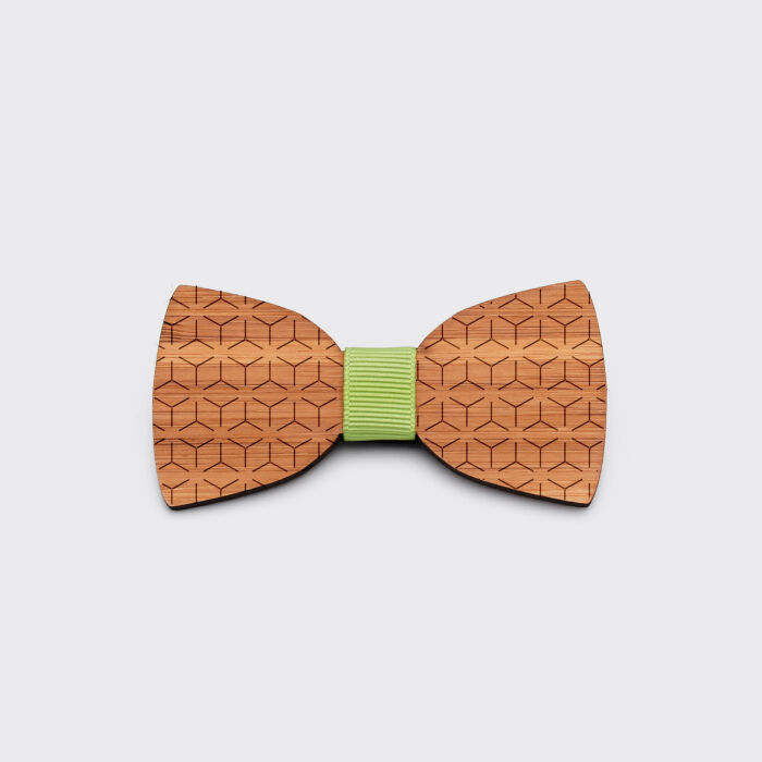 Noeud papillon enfant personnalisé gravé bois classique motif bis