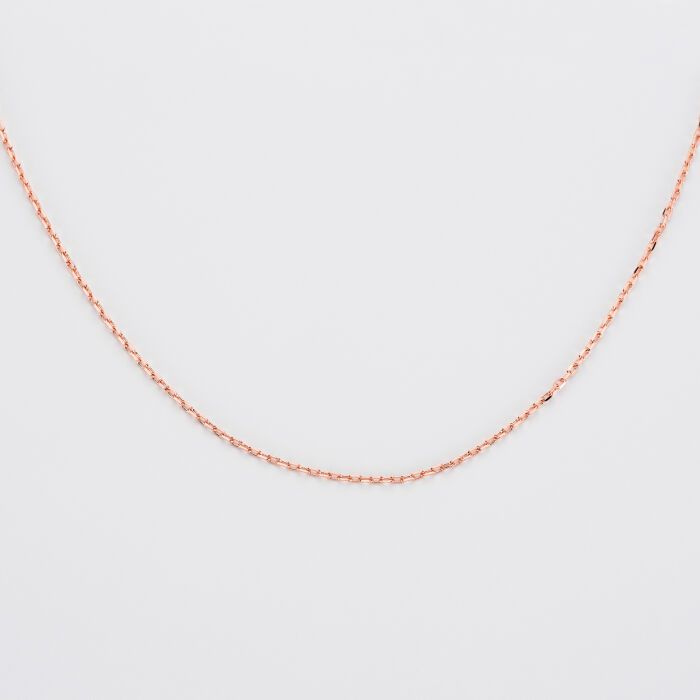 Chaîne maille plaqué or rose