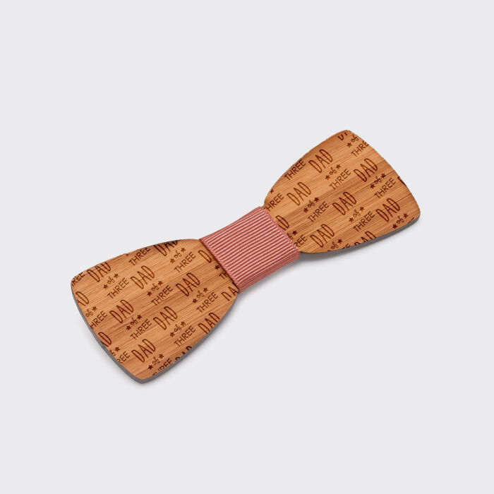 Bow tie personalised slim woodcut -  special edition "Motif papa"