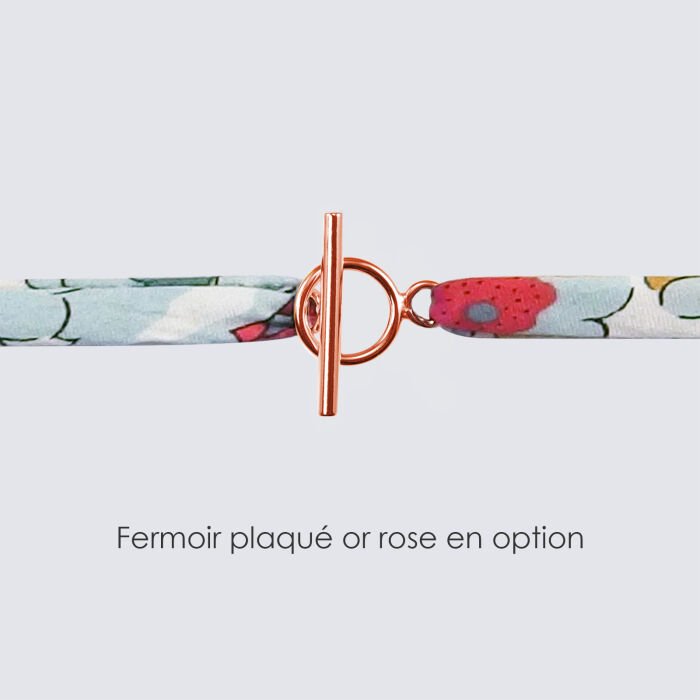 Fermoir femme plaqué or rose en option liberty