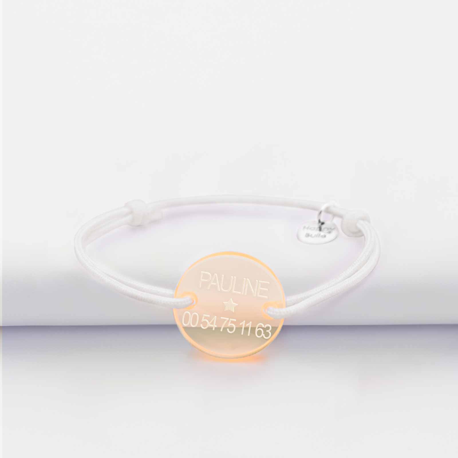 Bracelet Identification Enfant Argent 925 - Gravure Nom Personnalisable Avec Dauphin - Cadeau Baptême