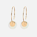 Boucles D'oreilles Photo Personnalisées - Acier Inoxydable Plaqué Or/noir, Formes Rondes/cœur/goutte, Cadeau Fête Des Mères, Amoureux - 4