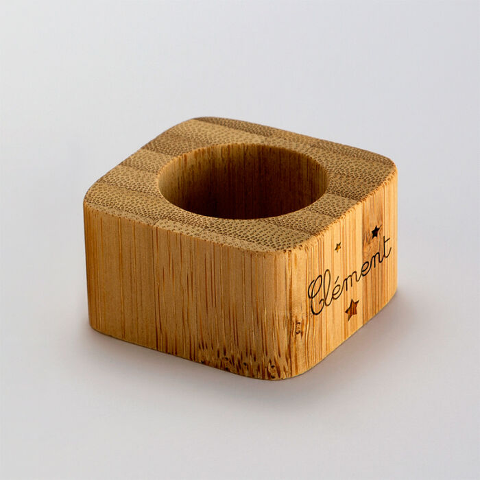 Engraved wooden napkin ring 45x45x25mm - Our little imperfections