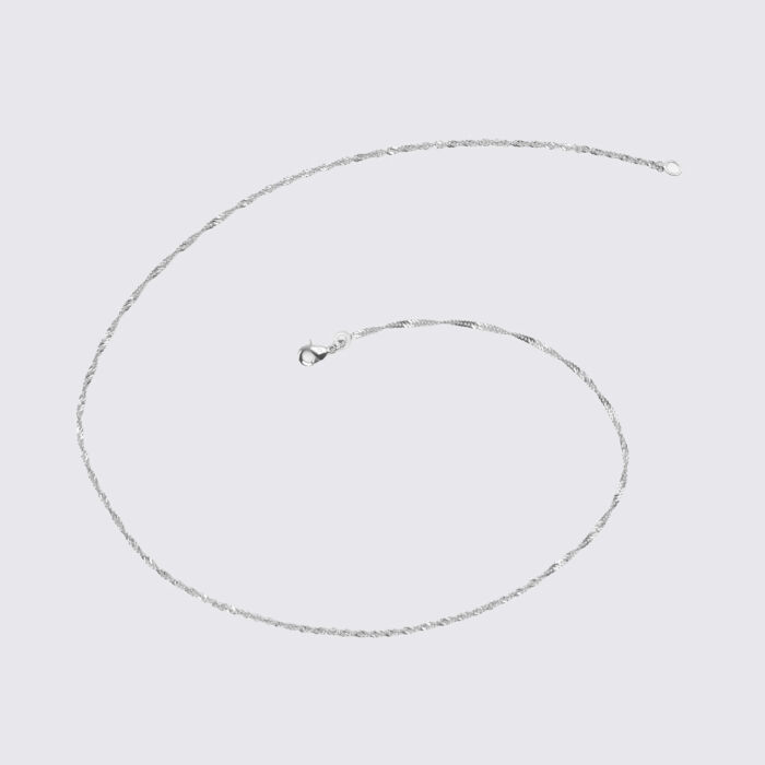 Chaîne Singapour maille argent - 2