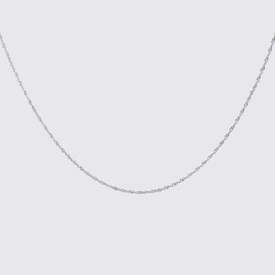 Chaîne Singapour maille argent - 1 Chaîne Singapour maille argent - 1