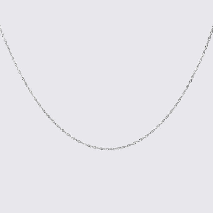 Chaîne Singapour maille argent - 1