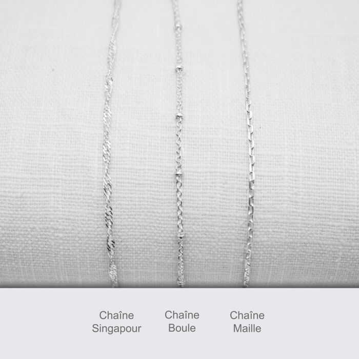 Chaine femme argent en option