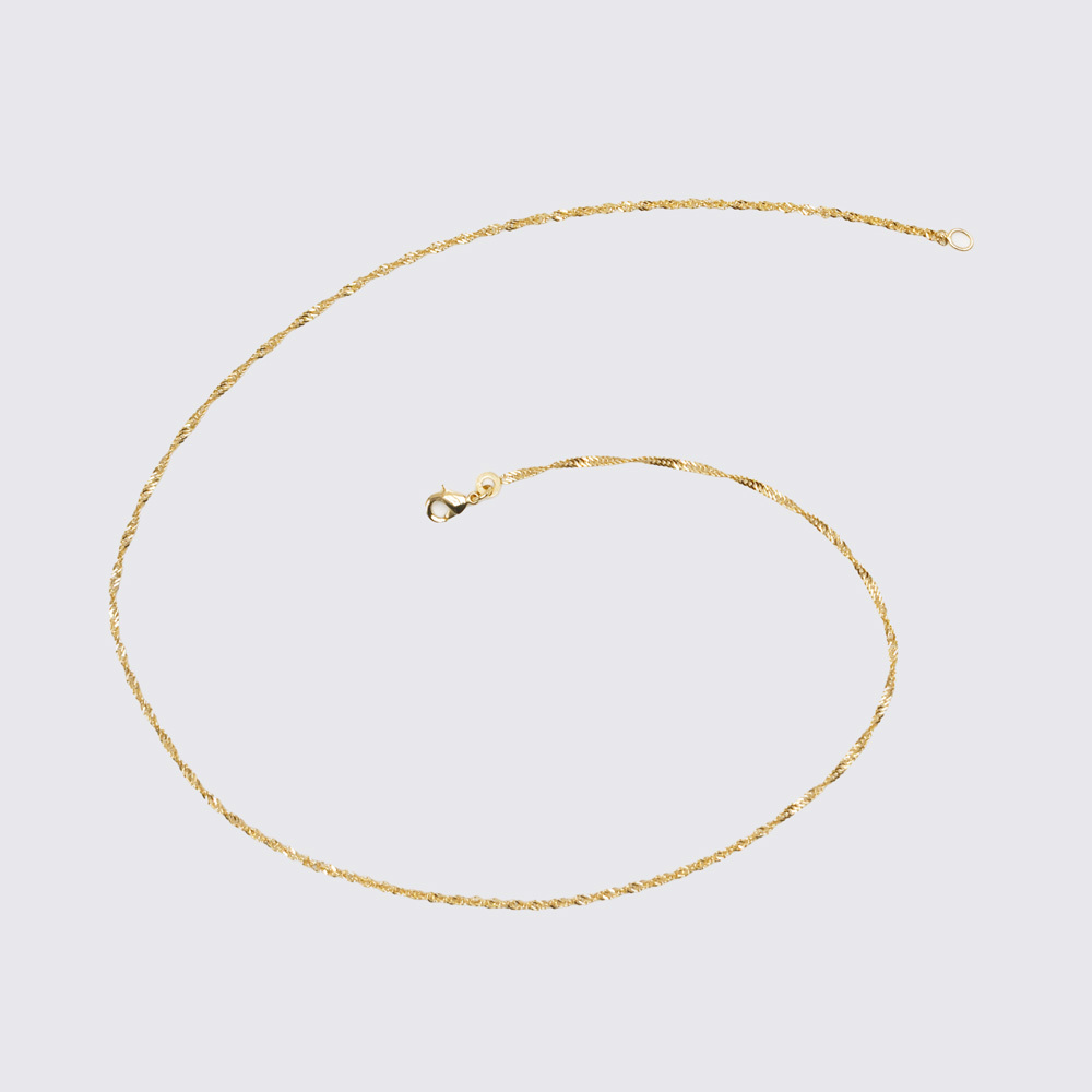 Collier Maille Singapour En Plaqué Or - Longueur 45 Cm - Occasion élégante
