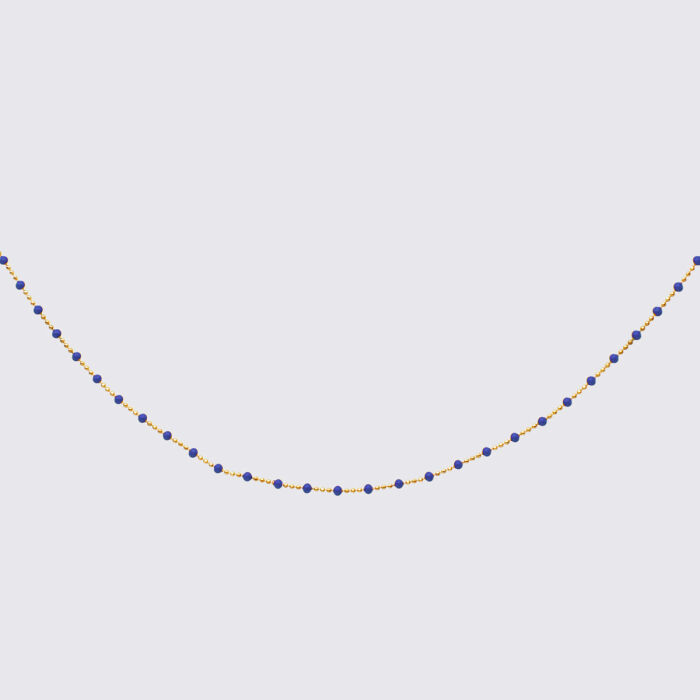 Chaîne perles colorées bleues