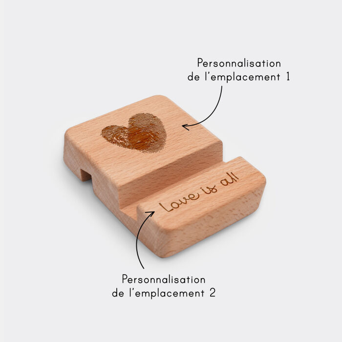 Support téléphone et tablette personnalisé bois gravé - tuto