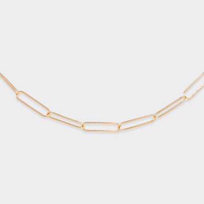 Chaine plaqué or grandes mailles