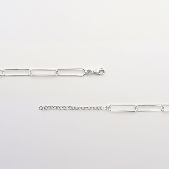 Chaîne grande maille argent fermoir