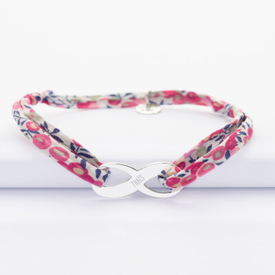 Bracelet Liberty médaille gravée argent infini 25x10mm - amour Bracelet Liberty médaille gravée argent infini 25x10mm - amour