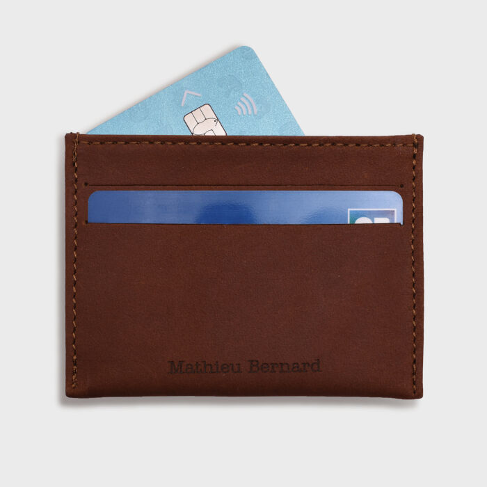 Porte-cartes personnalisé cuir - ambiance