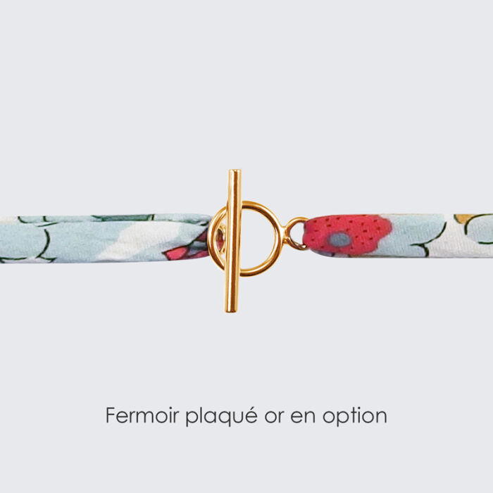 Fermoir femme plaqué or en option liberty