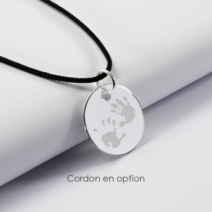 Cordon noir pour pendentif argent en option