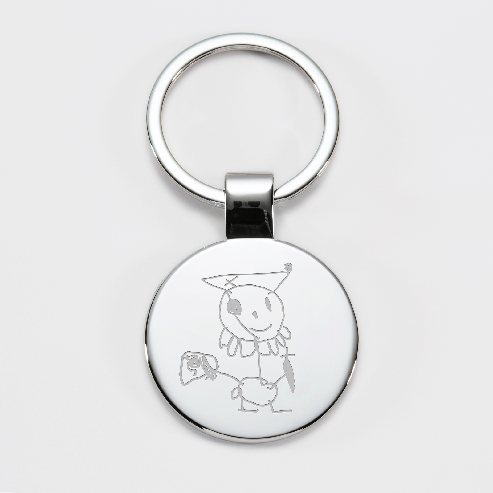 Porte-clés Voyage 'I Love Monaco' - Verre Noir Gravé Laser, Acier Inoxydable, Design Rond - Cadeau Personnalisé Ou Souvenir