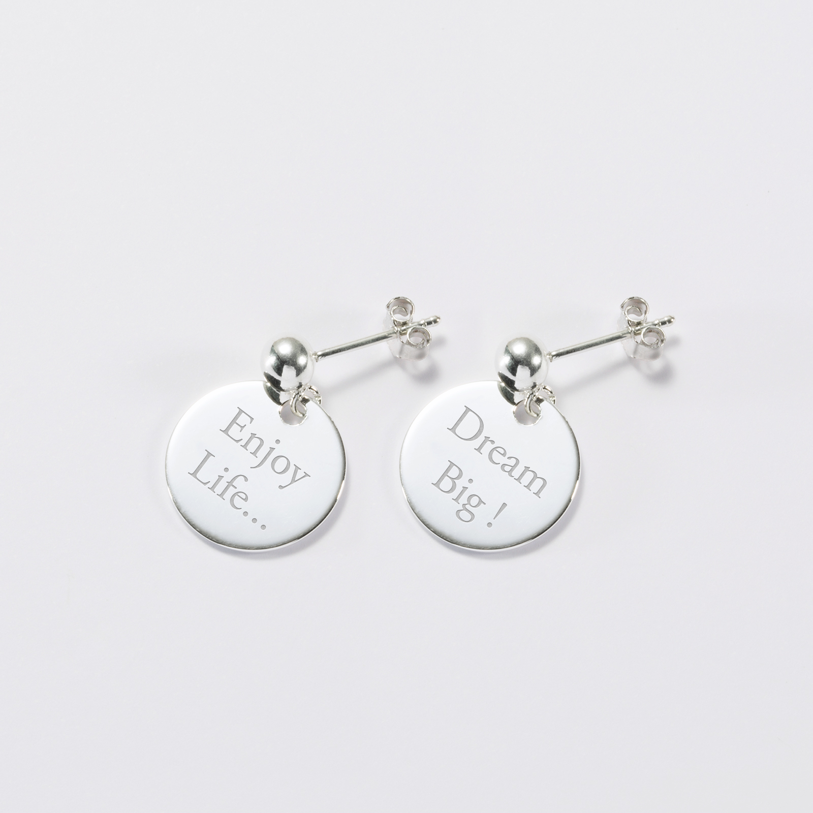 Boucles D'oreilles Alien Plaqué Argent Ou Noir émaillé - Clous En Acier, Neuf Sans Défaut