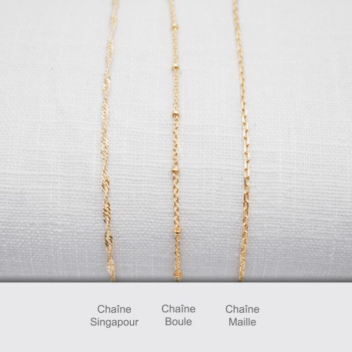 Chaine femme plaqué or en option