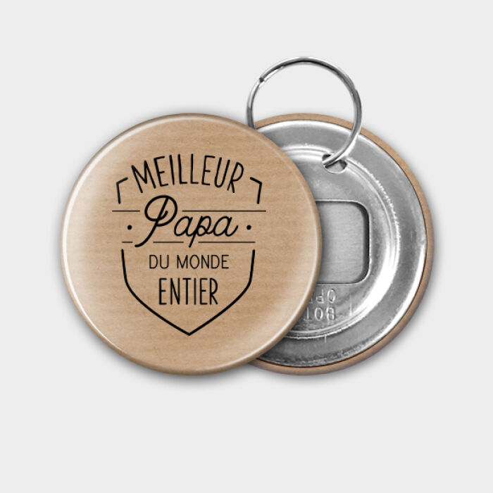 Accessoire kraft 56 mm personnalisé "Papa" meilleur papa