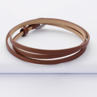 Ladies or Gents 3 turn leather bracelet