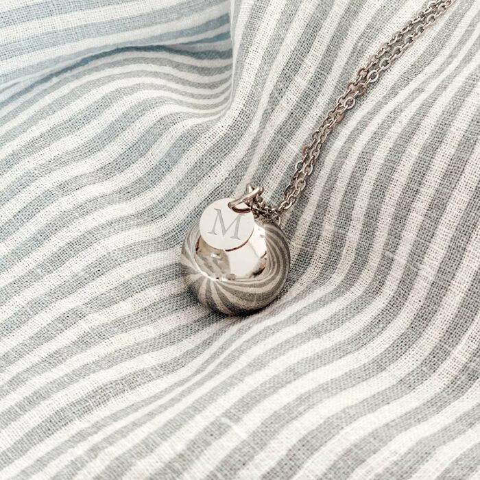 Bola de grossesse personnalisé médaille gravée acier 10 mm ambiance M