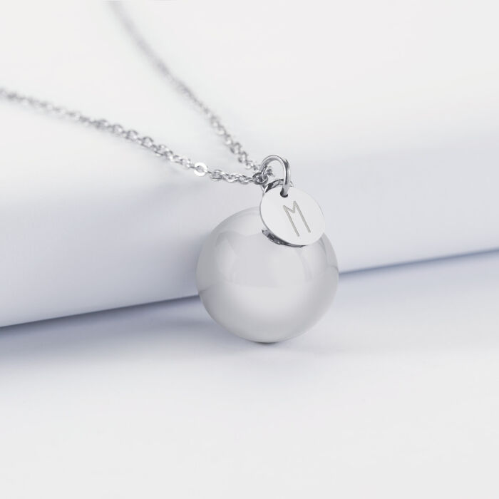 Bola de grossesse personnalisé médaille gravée acier 10 mm M