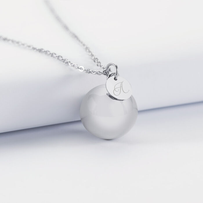 Bola de grossesse personnalisé médaille gravée acier 10 mm A