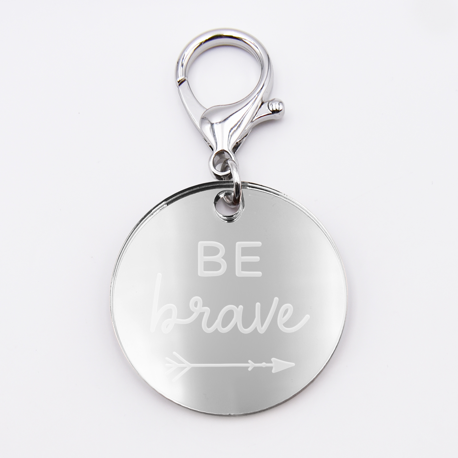 Porte-clés Haltère Argenté Avec Gravure Personnalisée Sur Médaille - Cadeau Sport, Musculation - 7