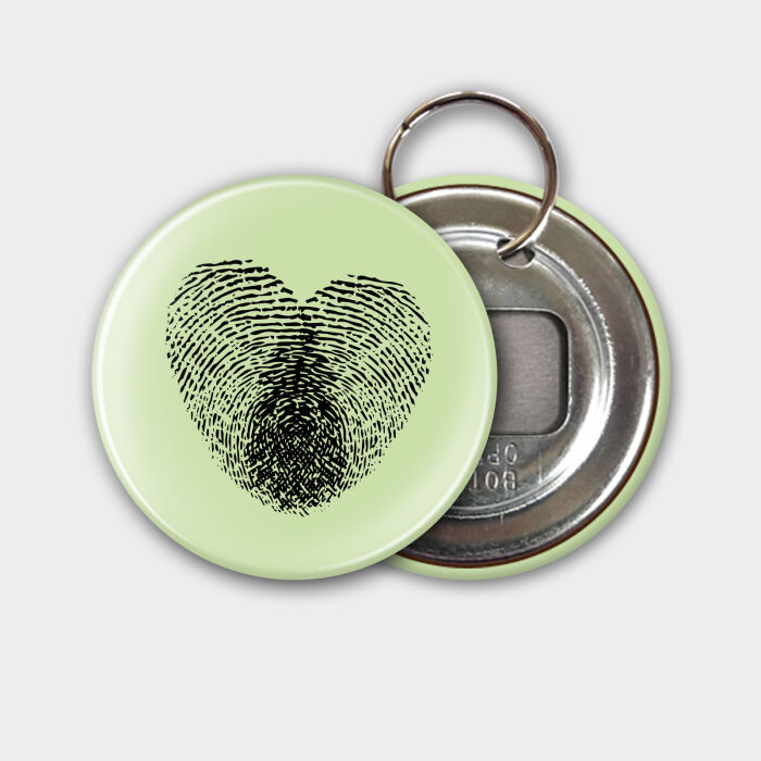 Porte clés-décapsuleur personnalisé 56mm - empreintes