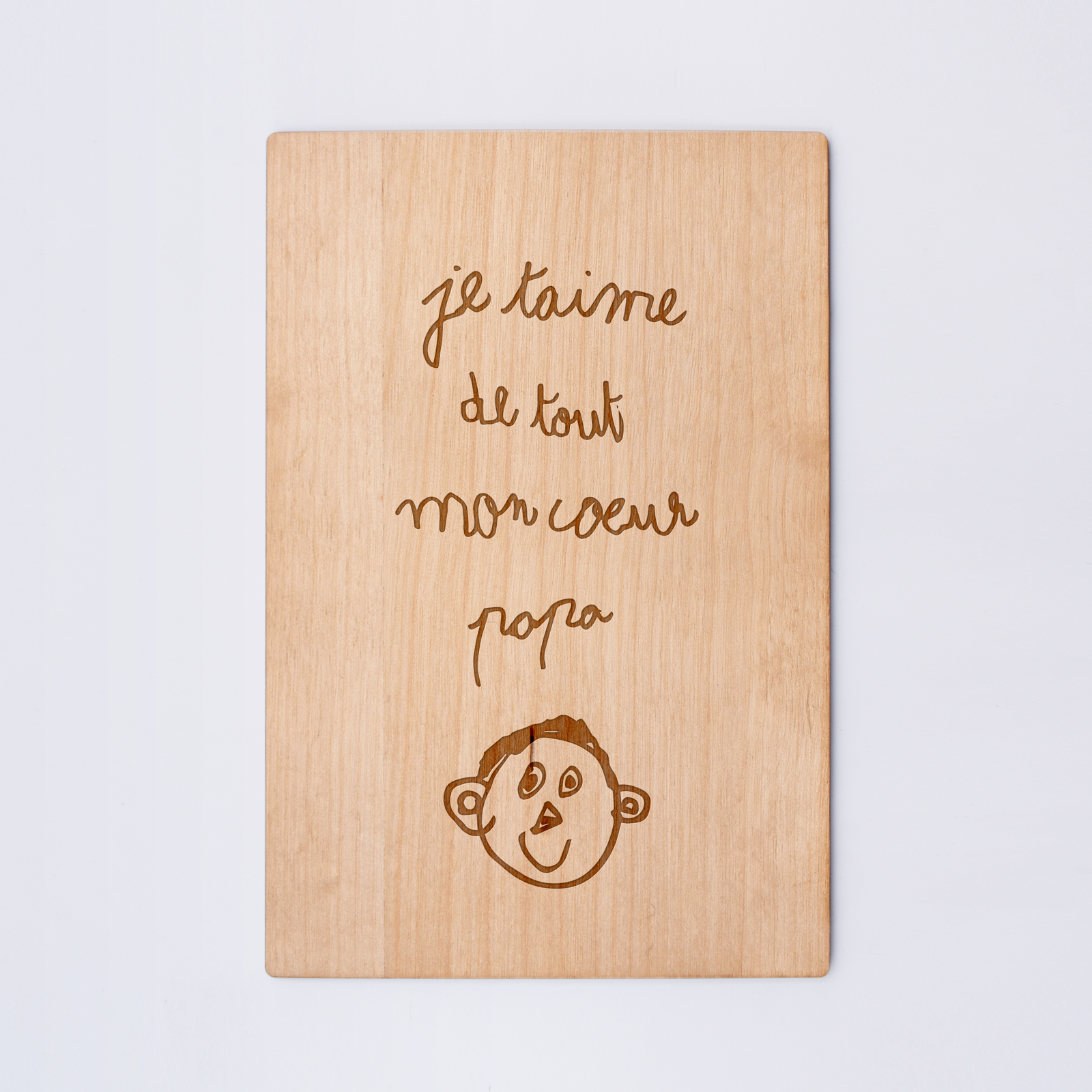 Le Artemio Etichette Di Legno "Je La Prends" - Disegno Magico, Testo In Francese, Beige - 2