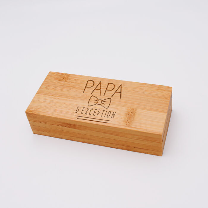 Coffret Tire bouchon personnalisé bois gravé 13x6 cm