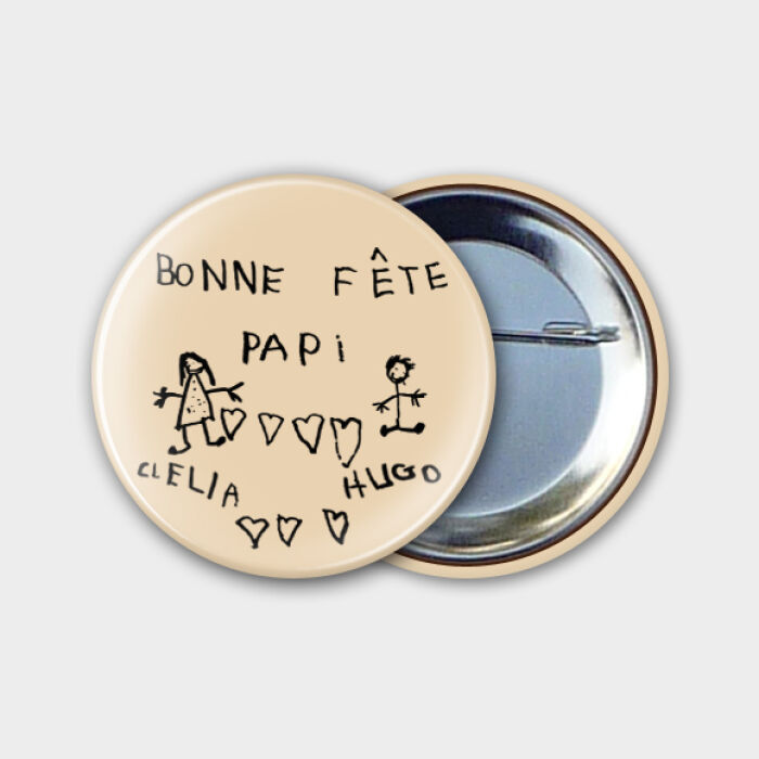 Badge personnalisé 56mm - écrits