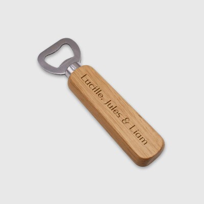 Décapsuleur personnalisé bois bambou - 3 prénoms